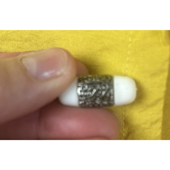 Redwood Court Silk Bamboo Ruched Collar Jacket‎ Women's Size M Ornate Artsy Boho - Picture 8 of 11